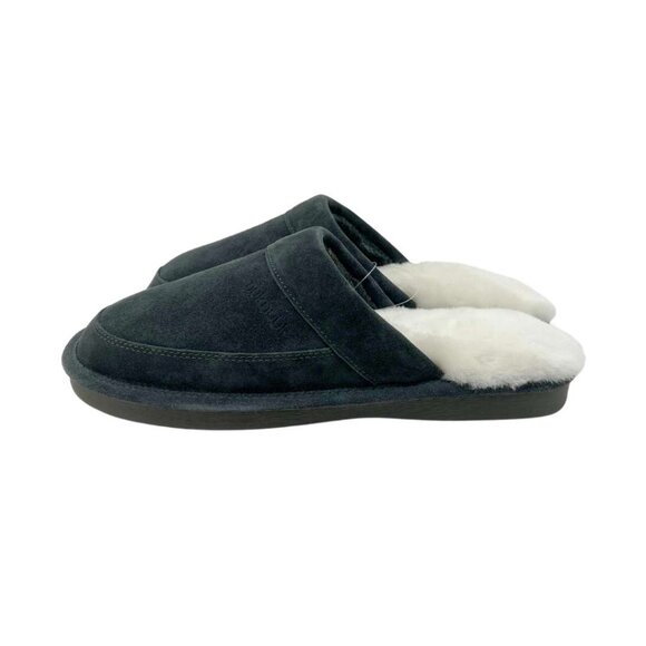 Nuknuuk Men's Charcoal Leather Slippers / Various Sizes - Picture 4 of 6